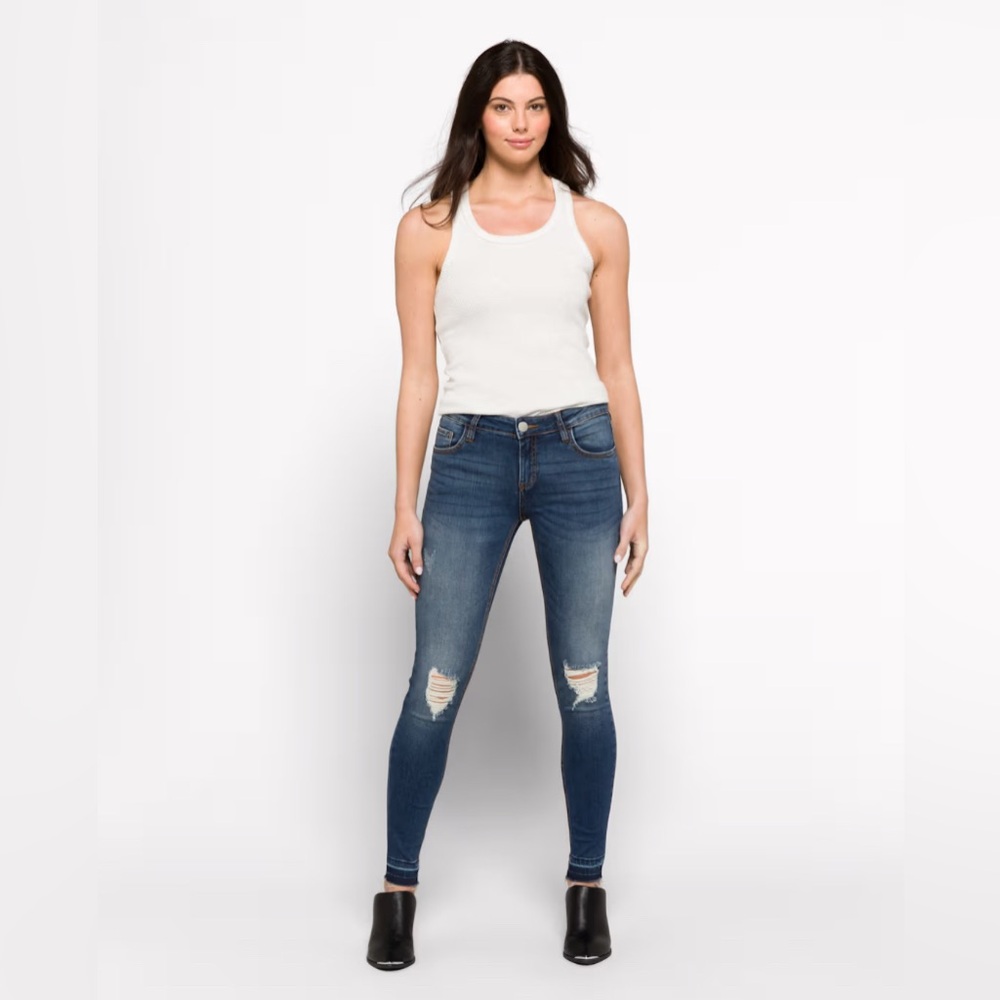 Stylish Prosperity Blue Skinny Jeans for Women